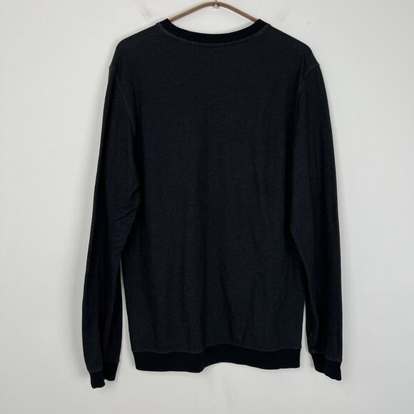 Travis Mathew Crewneck Sweater Mens Size M Heathered Black Pullover Pocket - Picture 10 of 10